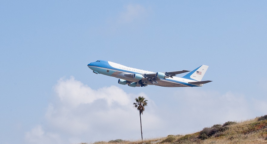 Air Force One, taking off from LAX - Credit: Flickr user Anthony Citrano